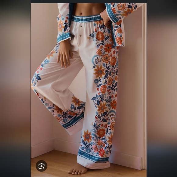 Anthropologie Other - Anthropologie Floral Flannel Pajama Pants